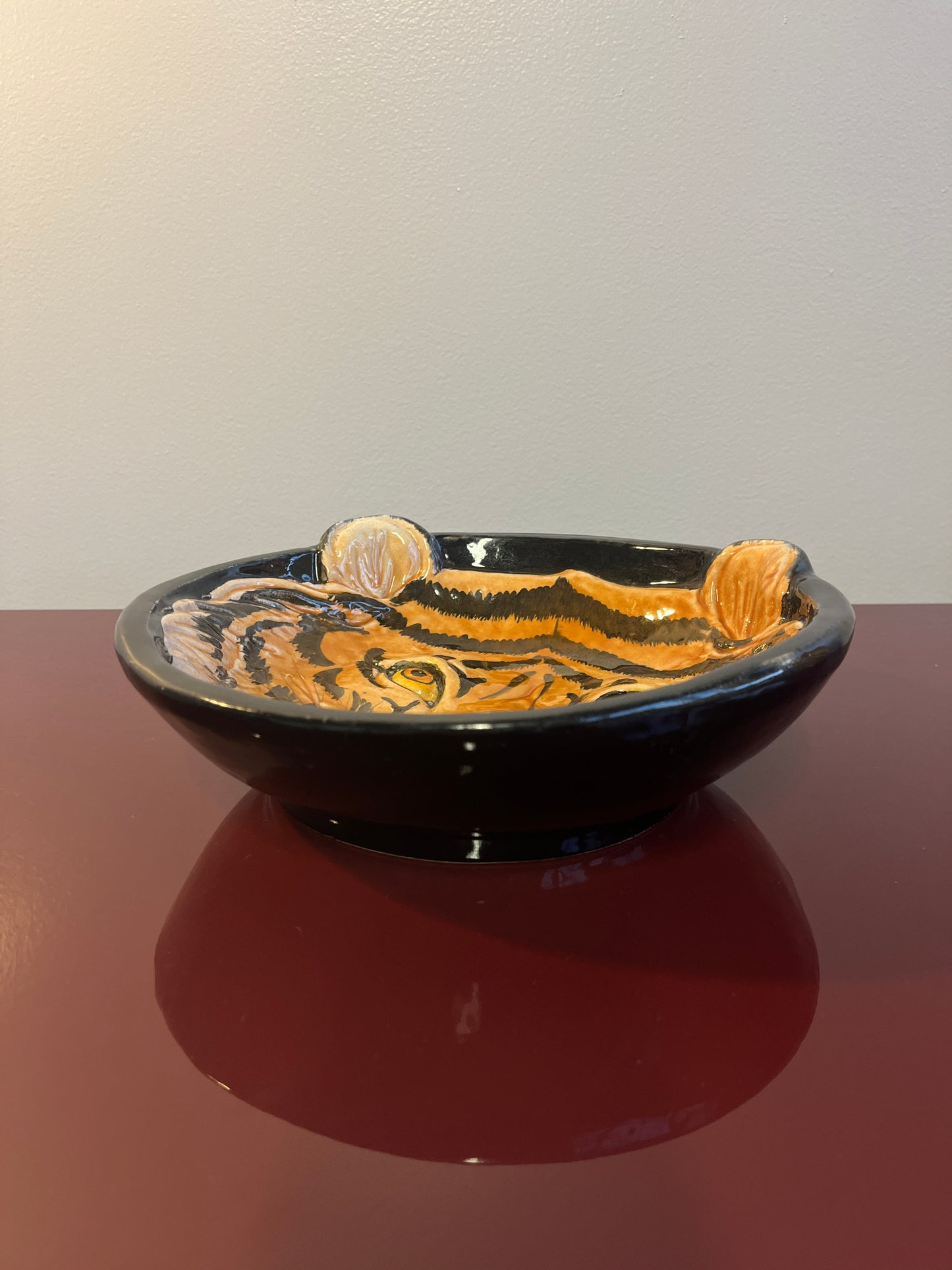 Italian Ceramic Tiger Bowl
