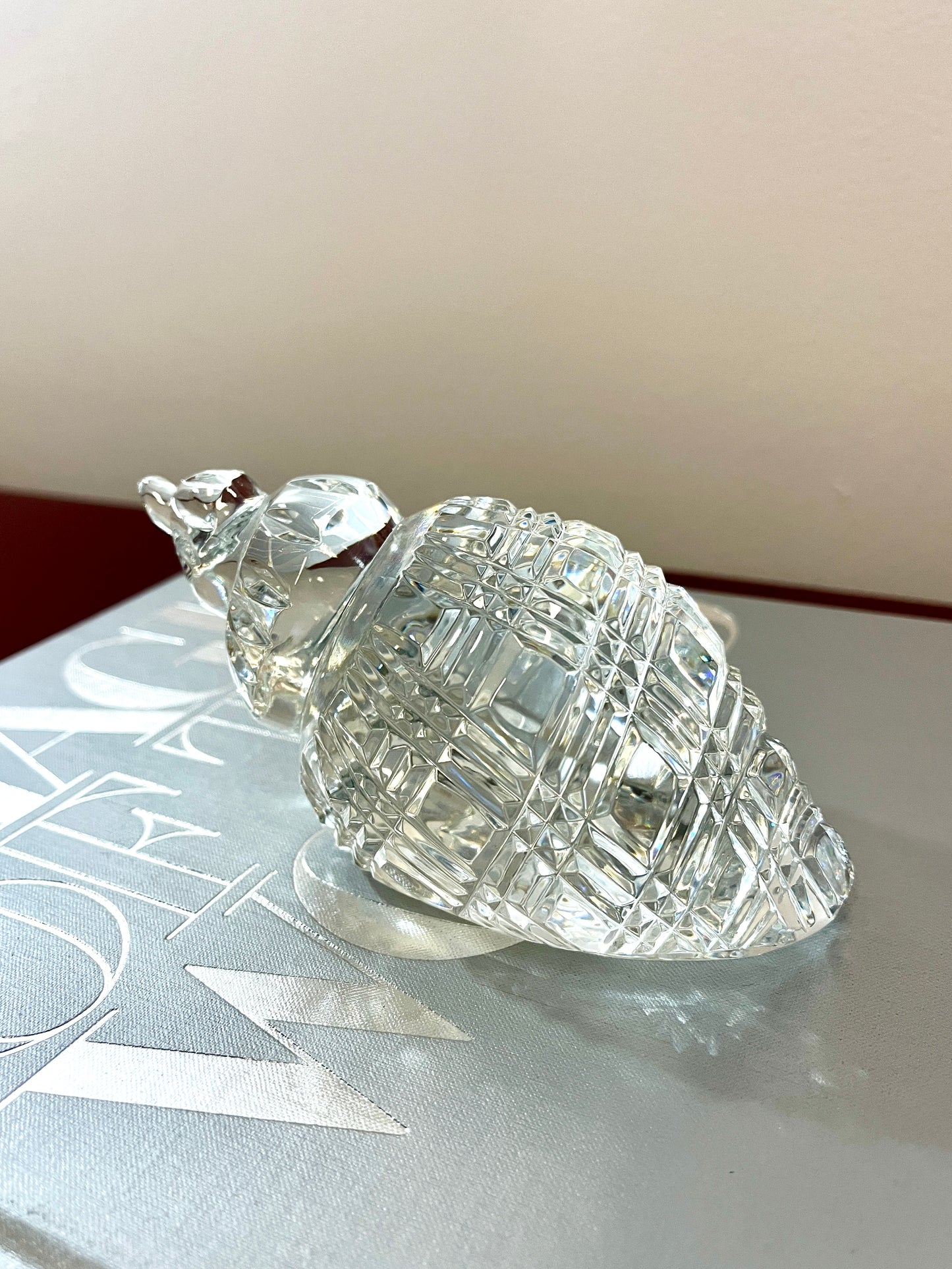 Vintage Waterford Crystal Conch Shell Paperweight