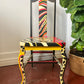 Artist-signed Handpainted Cheetah Face Wooden Chair