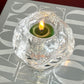 Kosta Boda Crystal “Snowball” Candle Holders