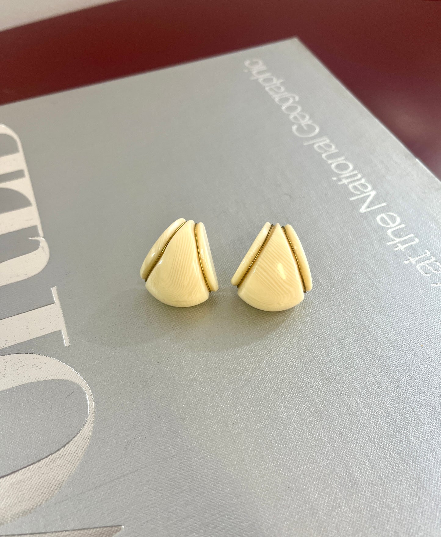 Vintage Richelieu Acrylic and Gold Studs