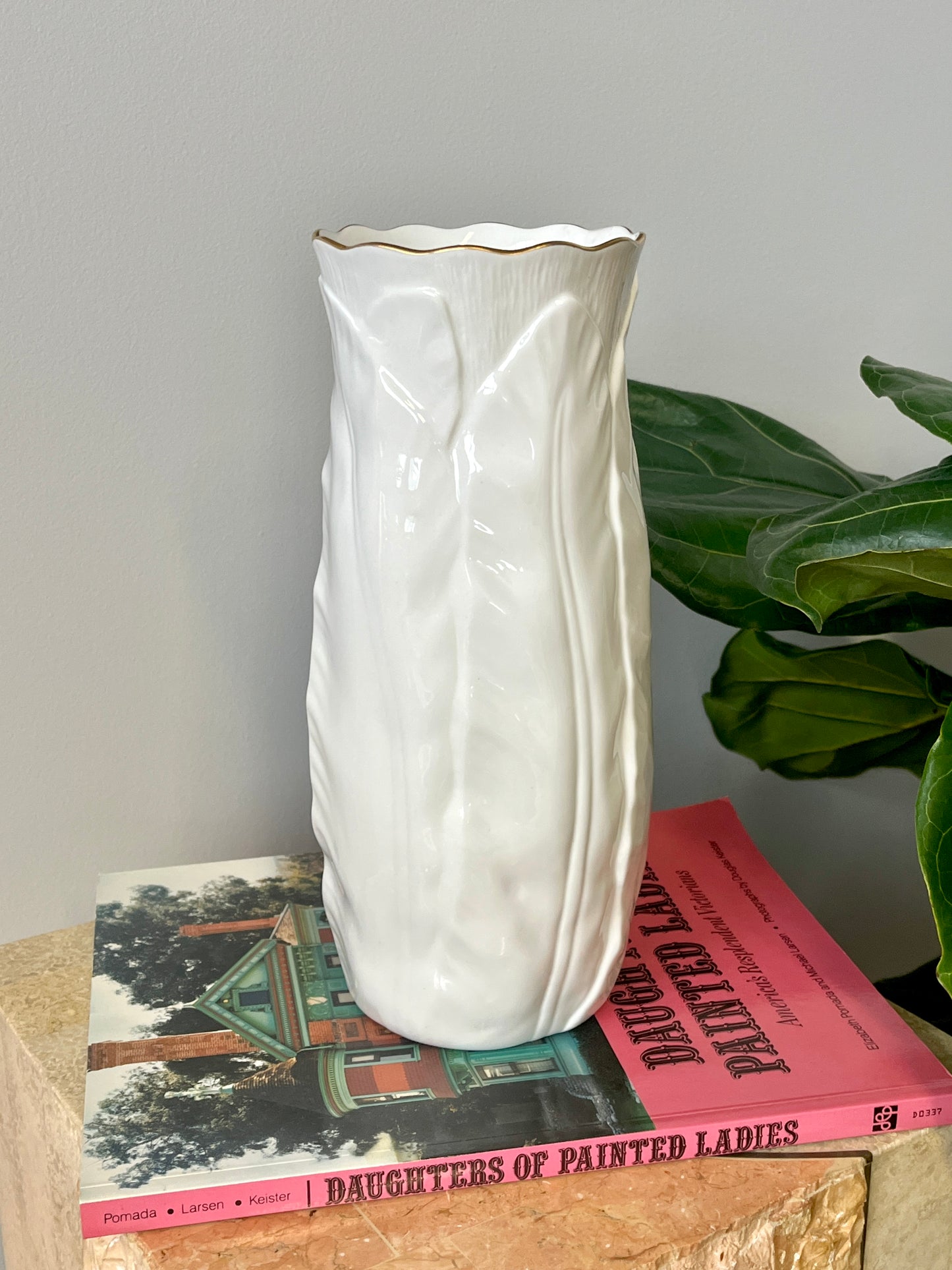 Vintage 1986 Lenox Bone China “Fern Leaf” Vase