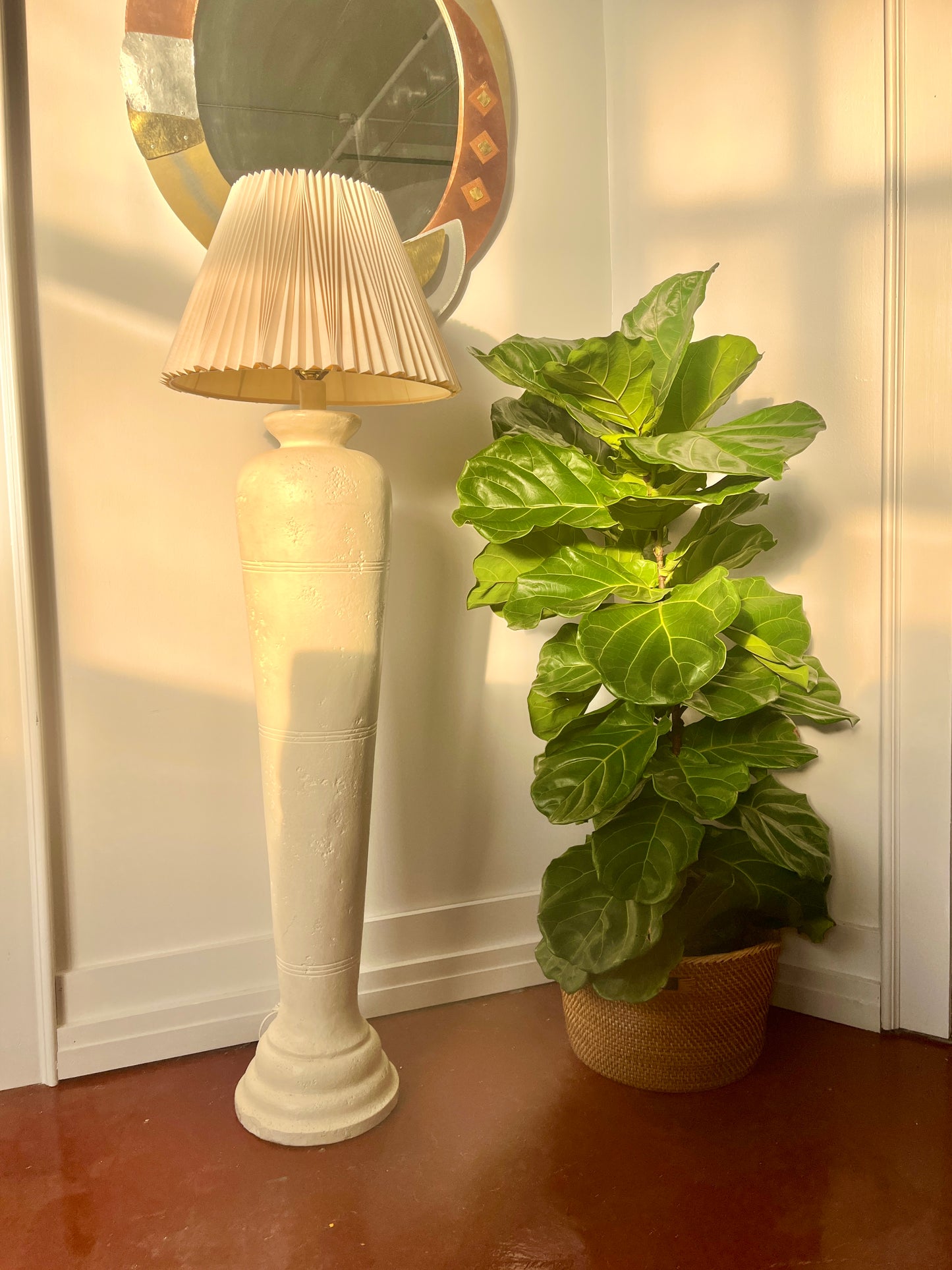 Vintage 1989 Plaster Floor Lamp