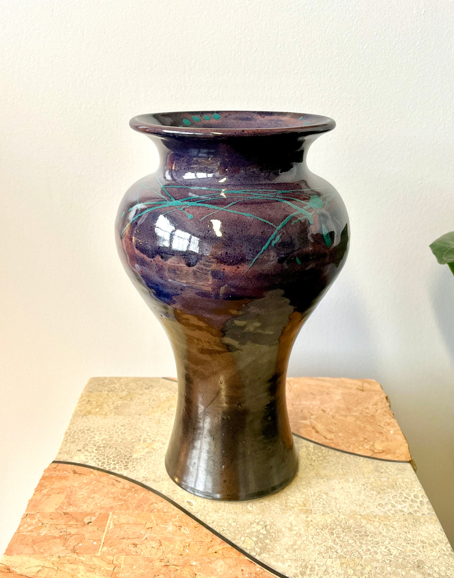 Postmodern Studio Pottery Glazed Vase