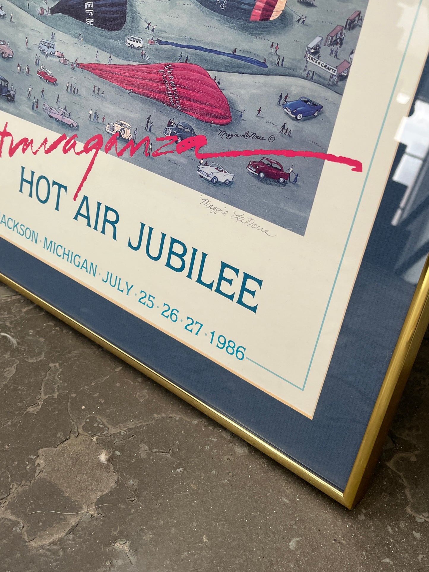 1986 Hot Air Jubilee Signed Print by Maggie LaNoue